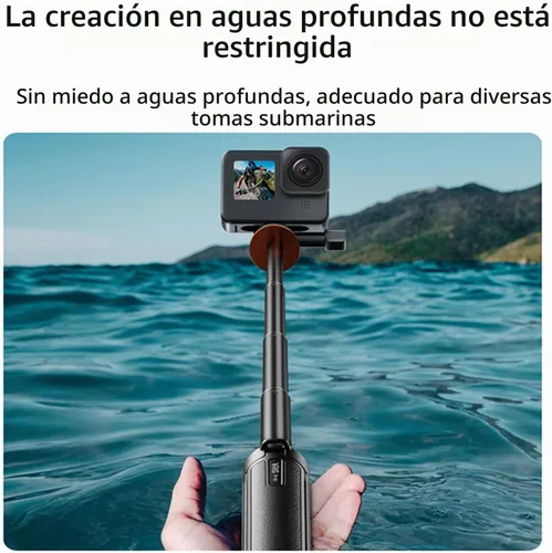 Vista 8 de Trípode extensible Selfie Stick para DJI OSMO Pocket 3/Action 4 Longitud Varilla de extensión ajustable con cardán para Insta360 ONE X3 / X2 Action