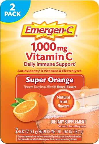 Vista 4 de Emergen-C 1000 mg de vitamina C en polvo para apoyo inmunológico diario, suplementos de vitamina C sin cafeína con zinc y manganeso, vitaminas B