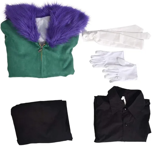 Vista 6 de miccostumes Disfraz de héroe de anime para hombre, chaqueta con camisa y pantalones