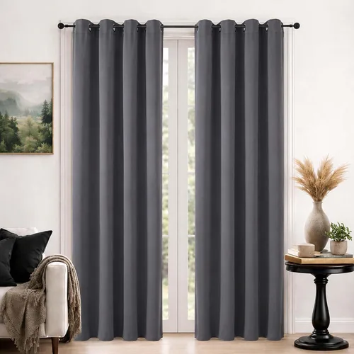 Vista 36 de Simplebrand Cortinas blancas puras de 96 pulgadas de largo para oscurecer la habitación, juego de 2 paneles para dormitorio/sala de estar, bloqueo