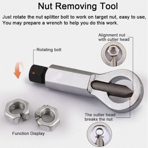 Vista 3 de Grieta divisora de tuercas de metal, herramienta extractor de extracción de galletas de nueces, herramienta de presión manual de divisor de tuercas