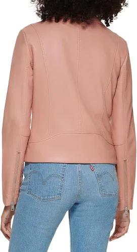 Vista 4 de Levi's Chaqueta asimétrica de piel sintética para mujer