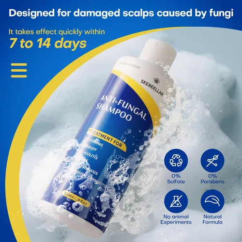 Vista 6 de Champú de psoriasis Dermatitis seborreica Antifúngico anticaspa Champú foliculitis copos Tratamiento del cuero cabelludo para hombres y mujeres