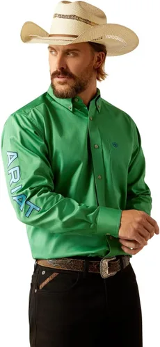 Vista 8 de Ariat Camisa de sarga con logotipo del equipo para hombre