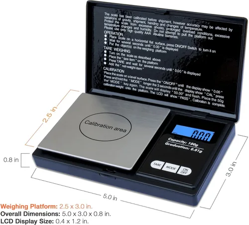 Vista 6 de Weighmax Classic 3805 Series - Báscula digital de bolsillo, 100 x 0.00 oz, color negro