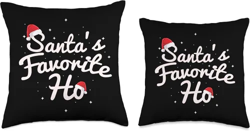 Vista 3 de InGENIUS Women's Sexy Santa Gifts Santa Favorite Ho Sexy - Almohada navideña para mujer, 16 x 16 pulgadas, multicolor