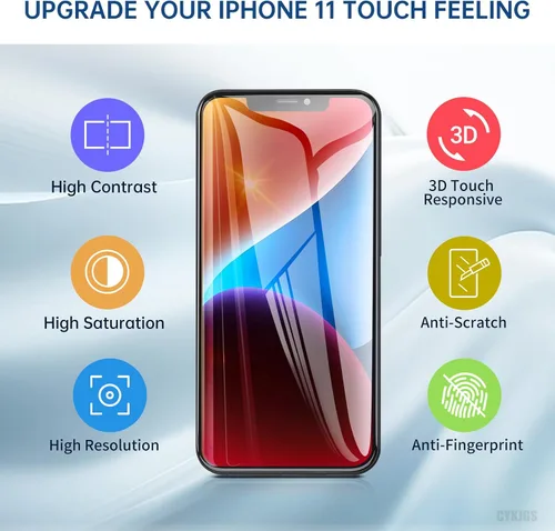 Vista 5 de Para iPhone 11 Reemplazo de pantalla con altavoz de oído y sensor de proximidad 6.1 "Pantalla LCD táctil 3D digitalizador Asamblea completa