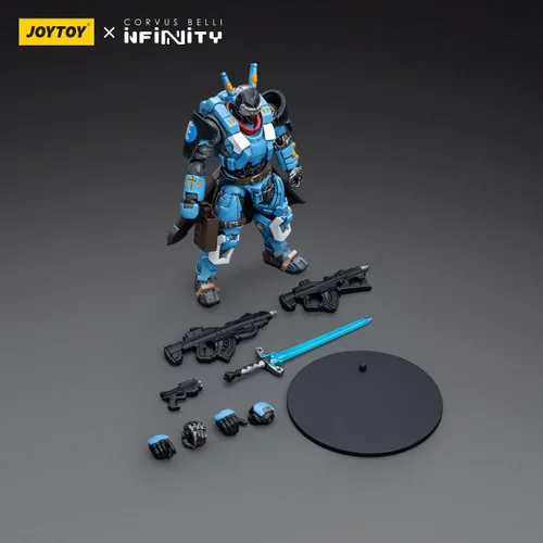 Vista 8 de JoyToy Infinity Corvus Belli 1/18 Figura de acción PanOceania Knight of Santiago Hacker