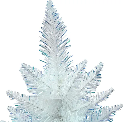 Vista 2 de Vickerman Unlit árbol de navidad artificial de pluma de abeto delgado, con destello, Sintético, Sin iluminar, 30