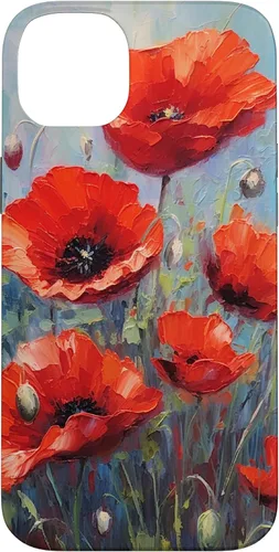 Vista 15 de Funda para iPhone 12/12 Pro Red Poppies Flowers In A Field