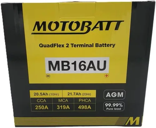 Vista 9 de MotoBatt Batería AGM QuadFlex activada por fábrica MB16AU (12V 20.5 Amp) 230CCA