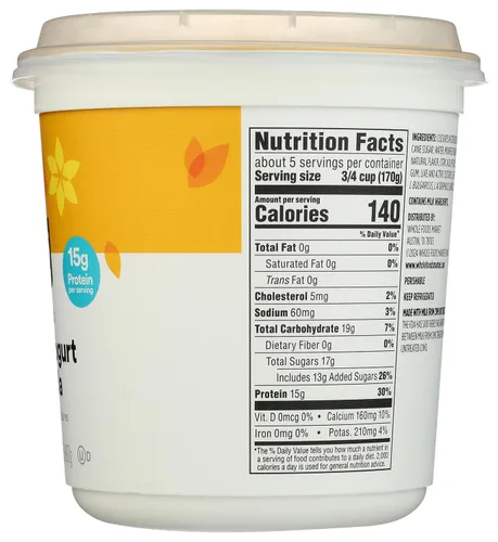 Vista 2 de 365 By Whole Foods Market, Yogur griego, vainilla sin grasa, 32 onzas