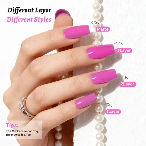 Vista 12 de OpenLive Esmalte de uñas negro de 0.6 fl oz, gran volumen, secado rápido, secado rápido y de larga duración, arte de uñas de color para bricolaje