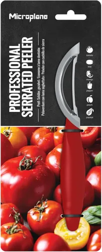 Vista 9 de Microplane Pelador giratorio dentado profesional para tomate y kiwi, para uso a mano derecha e izquierda
