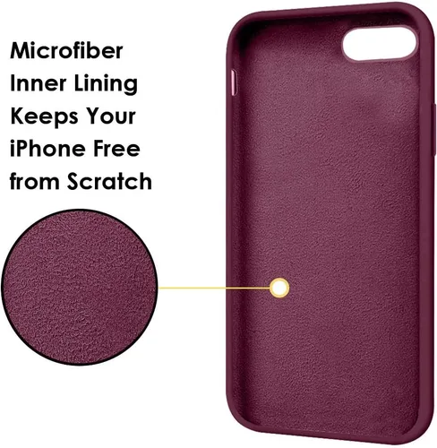 Vista 6 de MOCCA - Funda protectora con soporte de anillo, forro de microfibra supersuave y antiarañazos, de cuerpo completo y a prueba de golpes para iPhone 7