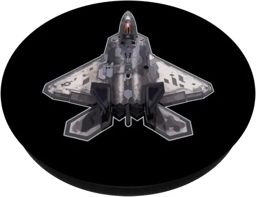 Vista 2 de F22 Raptor Illustration s Stealth Fighter PopSockets intercambiables PopGrip