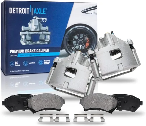 Vista 64 de Detroit Axle - Pastillas de Freno Delantero Izquierdo Reemplazo de Pinza de Disco para Ford Fusion Mazda 6 Lincoln MKZ Mercury Milan 2006-2012