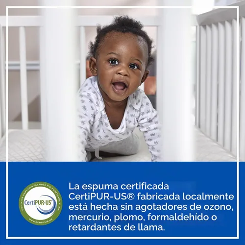 Vista 15 de Sealy Posture Perfect - Colchón impermeable de 2 etapas para cuna y colchón para cama de bebé, espuma viscoelástica híbrida y 150 bobinas de alta