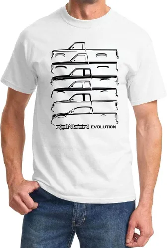 Vista 15 de Ford Ranger Pickup Truck Evolution Classic Outline Design Camiseta