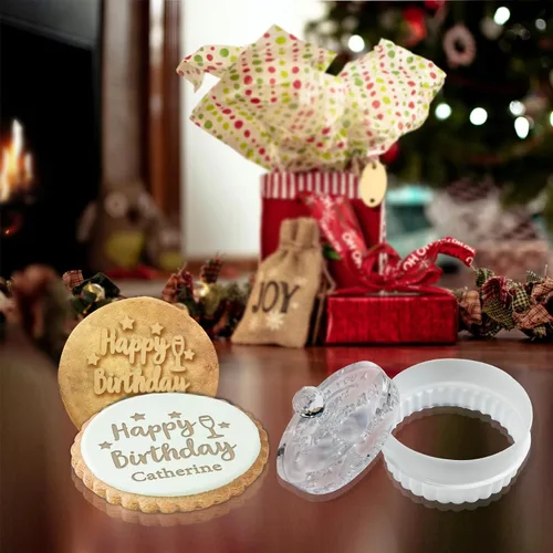 Vista 5 de Sello de galletas personalizado con nombre, sellos de galletas personalizados para parejas, cortadores para hornear, fondant, relieve, cupcakes