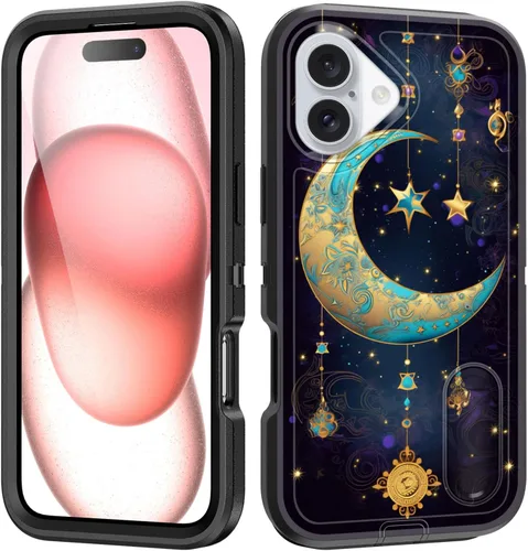 Vista 37 de Funda para iPhone Air con soporte integrado, a prueba de golpes, polvo y caídas, 3 capas, grado militar, funda protectora para iPhone Air de 6.5