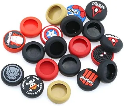 Vista 6 de Para PS5 PS4 PS3 Xbox 360 Xbox One Switch Pro Wii u Controller Silicona Pulgar Grip Cap Joystick Thumbstick (#D)