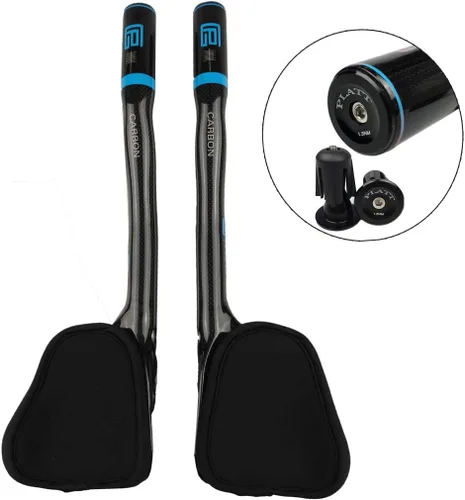 Vista 3 de PLATT Manillar TT de carbono para bicicleta, barras aero para triatlón, barras de descanso para ciclismo, para bicicleta de montaña y bicicleta