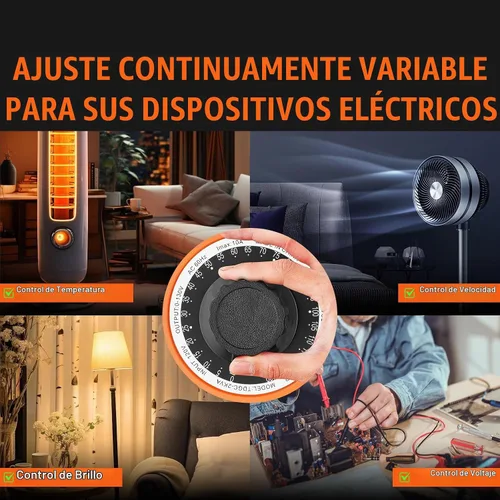 Vista 2 de VEVOR Transformador de voltaje variable automático 2000VA, 15.3 amperios, entrada de 110 V, 0-130 V, regulador de voltaje de CA, con pantalla LCD, 4