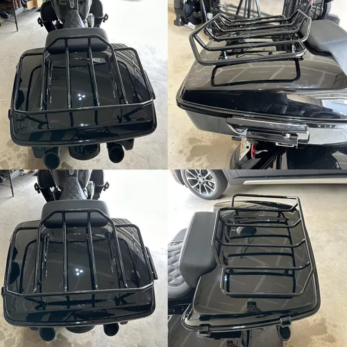 Vista 5 de Portaequipajes negro Air Wing Tour Trunk Pack Top Rack Fit para el mercado de accesorios Hard Touring Pack Maleta Maleta