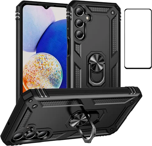 Vista 29 de Funda para Xiaomi POCO X3 NFC /X3 Pro con protector de pantalla, armadura de protección militar híbrida resistente a prueba de golpes, funda Negro