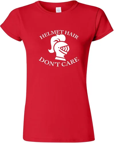 Vista 3 de Knight Helmet Hair Don't Care Camiseta de mujer para The Dane in Shining Armor
