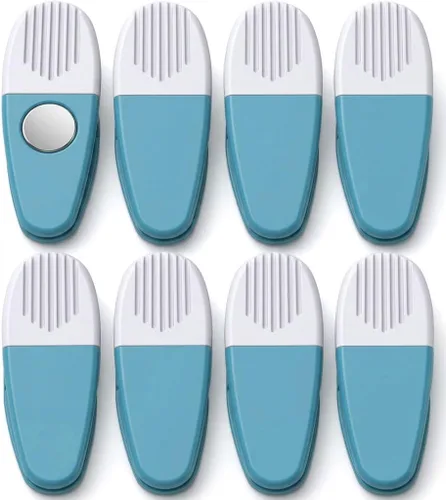 Vista 12 de Clips de plástico grueso con imán de neodimio - 3-1/4" de longitud - Durable versátil multiusos (transparente)