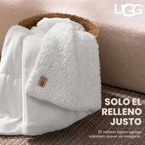 Vista 6 de UGG Nita - Manta para sofá, forro polar de lujo, 50 x 70 pulgadas, color Blanco