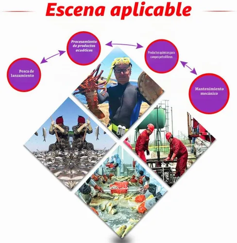 Vista 3 de Coopache Guantes de estanque de brazo completo con forro de algodón, guantes impermeables extra largos para limpieza de estanques/industria