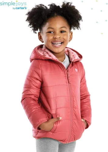 Vista 4 de Simple Joys by Carters Toddlers and Baby Girls Puffer Jacket