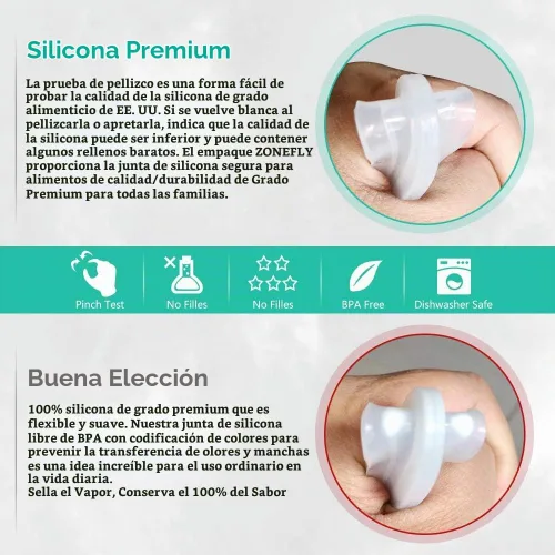 Vista 5 de Anillo de sellado original NinjaFoodi Junta de silicona para olla a presión NinjaFoodi FD401/FD302/OS401/OS301/OP401/OP302 de 6.5 cuartos de galón
