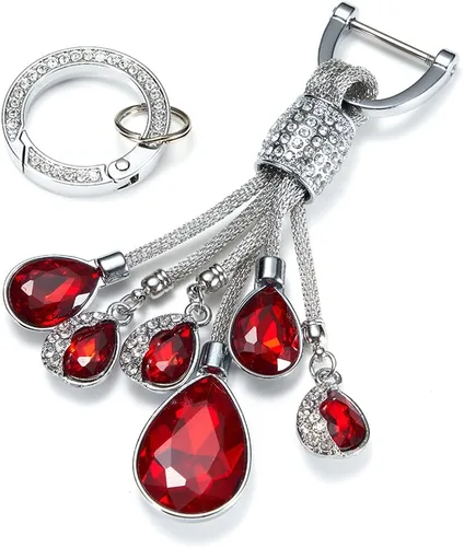 Vista 14 de Bling Crystal - Llavero de diamantes de imitación para mujer, llavero de moda
