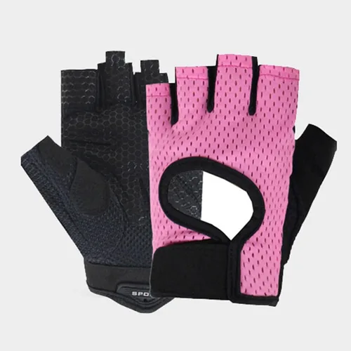 Vista 5 de Guantes de fitness para hombres y mujeres, antideslizantes, de silicona, transpirables, guantes de entrenamiento para levantamiento de pesas