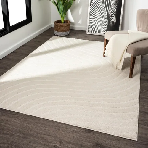 Vista 13 de LUXE WEAVERS Alfombra de Área Moderna Geométrica de Ondas Beige 2x3