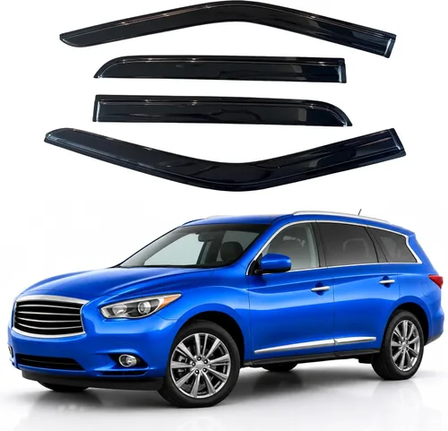 Vista 284 de IG - Visera para ventana para Ford Bronco y F150-F350 1980-1996, deflector lateral tipo cinta adhesiva, resistente, contra lluvia y viento