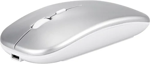 Vista 8 de Ratón inalámbrico Bluetooth para Apple iPad, iPhone, MacBook, Android, Samsung, tableta, teléfono de modo dual recargable 2.4G, ratones portátiles
