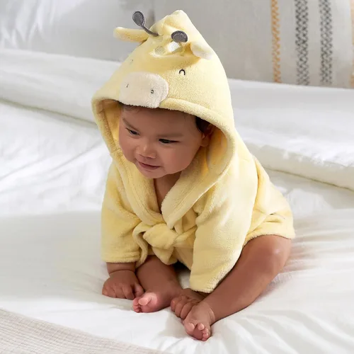 Vista 4 de Gerber Unisex Baby Hooded Animal Character Bathrobe