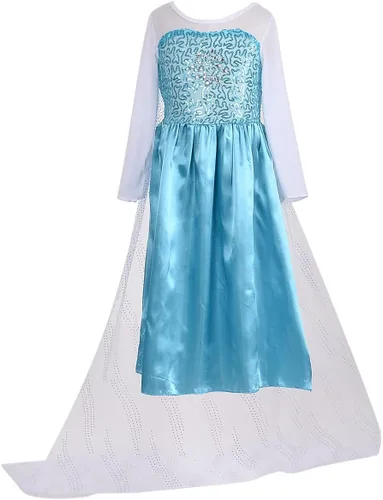 Vista 2 de LOEL Princess Dress,Princess Costumes for Girl Birthday Halloween Christmas Cosplay Dress Up With Accessories