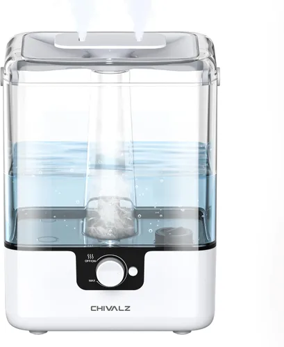 Vista 8 de CHIVALZ Humidificadores para dormitorio, humidificadores de niebla fría de 6 L para guardería, silenciosos de 26 dB, tiempo de funcionamiento de 50