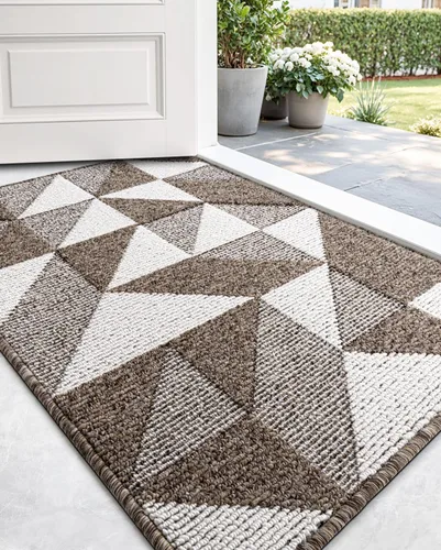 Vista 16 de DEXI - Alfombras para puerta de entrada, antideslizante, lavable, absorbente, resistente a la suciedad en el interior, alfombra de entrada de perfil