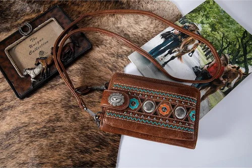 Vista 2 de Montana West Small Crossbody Cell Phone Purses for Women Western Cell Phone Wallet Bags Purses and Handbags with Coin Pocket
