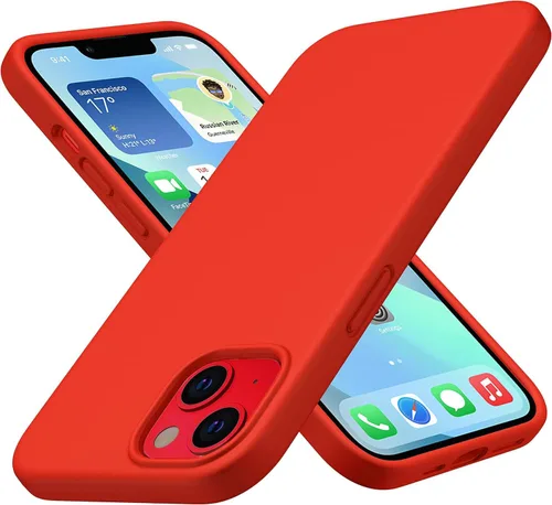 Vista 10 de CellEver Funda de silicona resistente para iPhone 13, protección militar contra caídas, protección elevada de pantalla y cámara, interior sin Negro