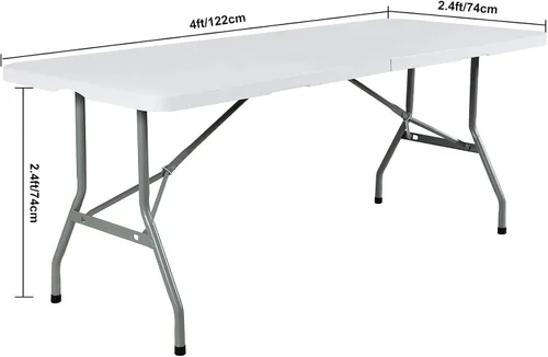 Vista 5 de FORLIFE - Funda de mesa de elastano, mantel ajustado de 4 pies para mesas rectangulares, funda elástica para patio, universal para bodas, banquetes