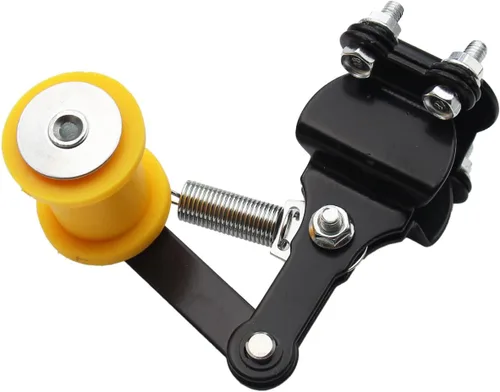 Vista 6 de Conjunto de guía tensor de cadena universal para ATV, mini moto, moto de cross, kart (Amarillo1)