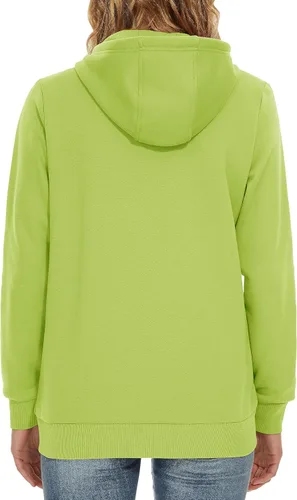 Vista 8 de TACVASEN Sudaderas con capucha y cremallera para mujer, ligera, de rizo francés, con cremallera completa y bolsillos